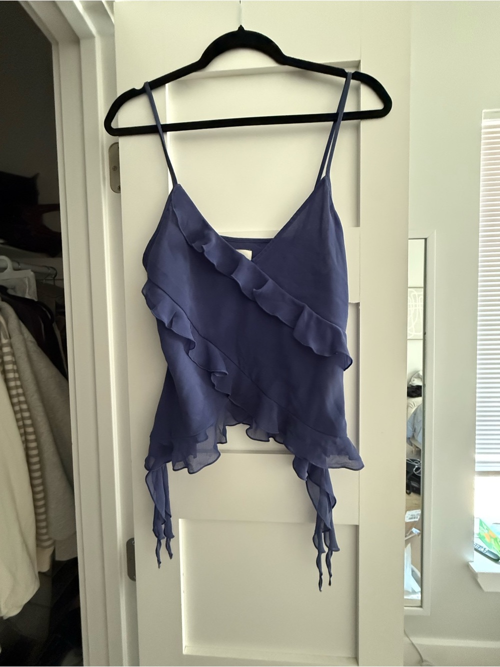 Wilfred Dusty Blue Ruffle Wrap Camisole